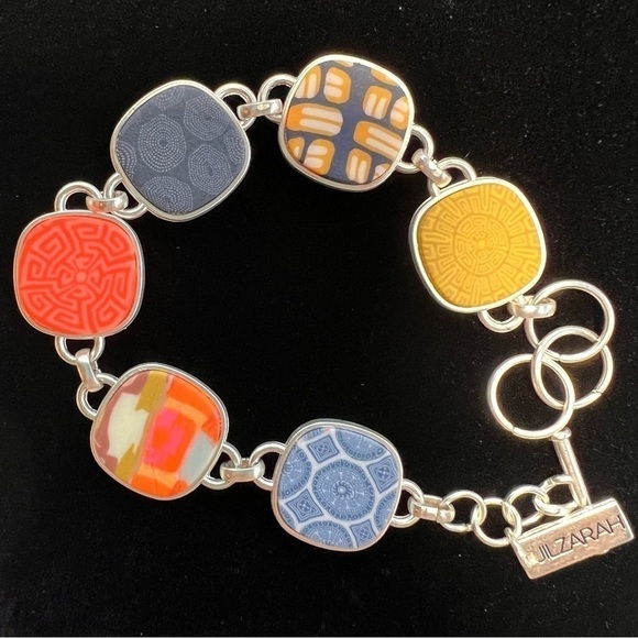 💥SALE Handmade Bracelet & Post Earrings JILZARAH French Quarter Reversible EUC - Picture 5 of 10